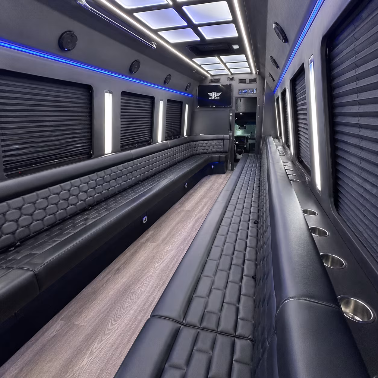lafayette party bus rental interior